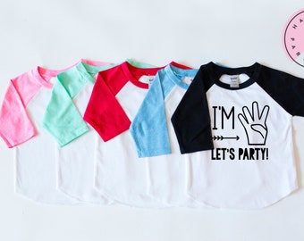 Im Four Lets Party - 4th Birthday Shirt-  Fourth Birthday Shirt - Fourth Birthday- 4th Birthday Outfit - Four Shirt - Four Shirt