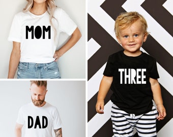 Boys 3rd Birthday Shirt | Third Birthday Matching Family Shirts | Birthday Mom | Three Shirt for Boys