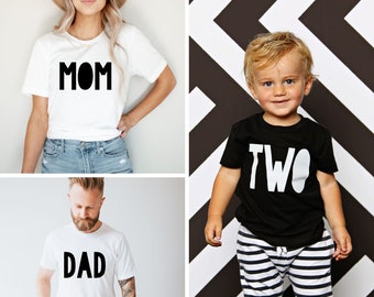 Two Birthday Shirt | Boys 2nd Birthday Matching Family Shirts | Birthday Mom | Two Shirt Boy