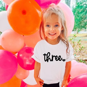 Girls Birthday Shirt - 3rd Birthday - 3rd Birthday Outfit - Choose ANY AGE