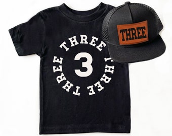 3rd Birthday Shirt | 3rd Birthday Shirt Boy | Third Birthday Shirt | Three Birthday Shirt | Three Shirt | Three Trucker Hat