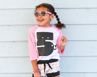 Girls 5th Birthday Shirt - Girls 5th Birthday Outfit - Girls Fifth Birthday - 5th Birthday Shirt Girl - Five Birthday Shirt - Birthday Shirt