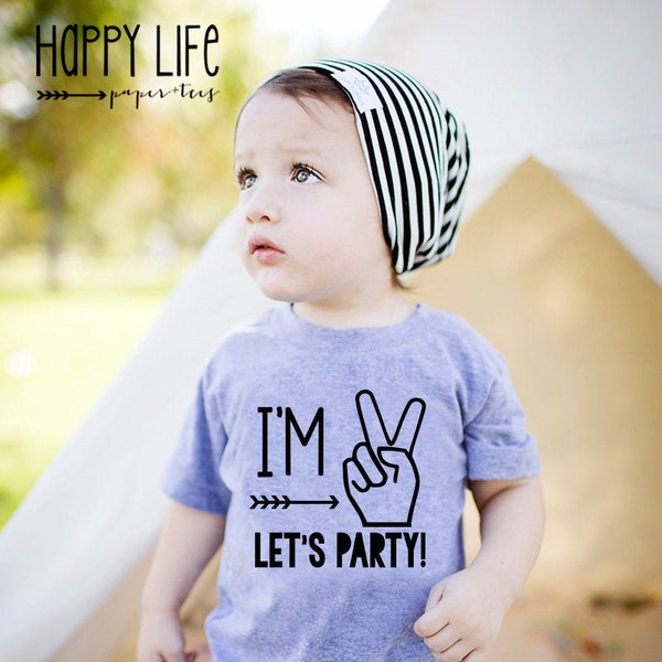 Im Two Lets Party - Boys Second Birthday Shirt - 2nd Birthday Shirt Boy - 2nd Birthday Shirt - Boys Second Birthday - Second Birthday Boy