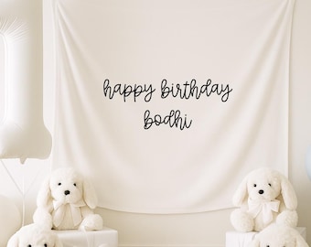 Boys 1st Birthday Personalised Name Banner, Custom Welcome Sign