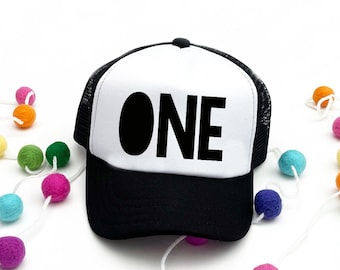 1st Birthday Boy Hat, First Birthday Boy Trucker Snapback, One Year Old Birthday Gift