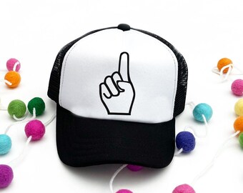 First Birthday Hat: 'I'm One' Toddler Trucker Hat