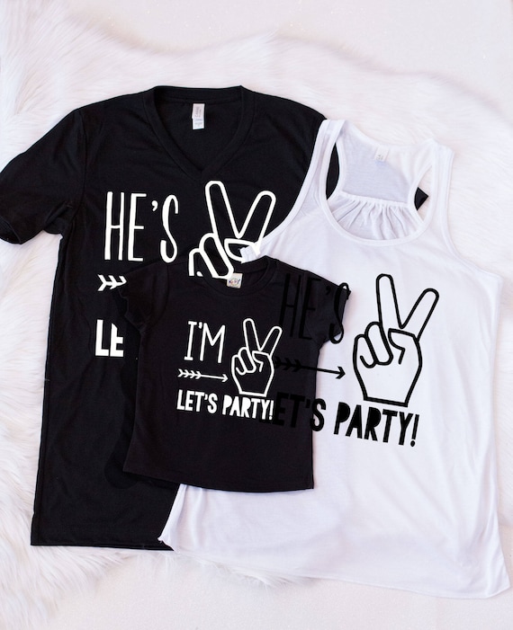 Im Two Lets Party Mom And Son Shirts Second Birthday Etsy