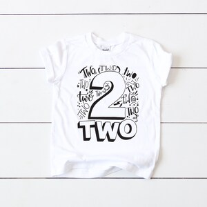 Two Handsome Boys 2nd Birthday Outfit - Black Raglan Shirt For 18-24 Months