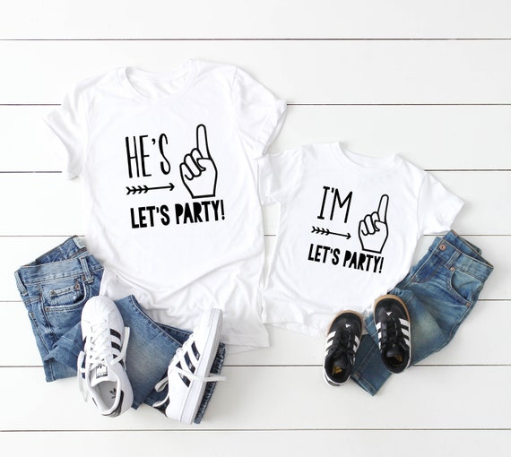 Im One Lets Party Mom and Son Shirts First Birthday Birthday Shirt 1 1st Birthday Shirt Boys First Birthday Shirt Family Shirts Etsy Canada