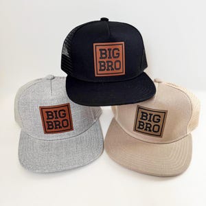Big Brother Shirt Leather Patch Hat, Big Bro Toddler Snapback