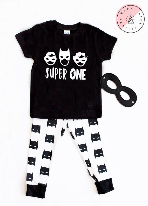 superhero first birthday shirt