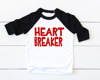 Valentines Day Shirt - Valentine Shirt - Boys Valentine Shirt - Heartbreaker