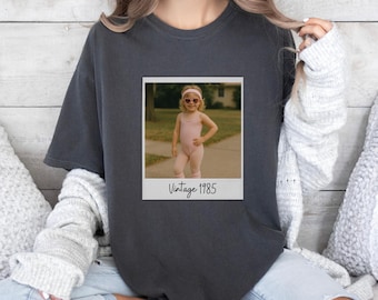 Custom Photo 30th Birthday Shirt: Vintage Style Comfort Colors Tee
