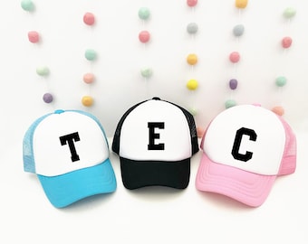 Initial Toddler Trucker Hat - Custom Baby Hat - Baby Boy Hat - Girls Hat - Kids Gift