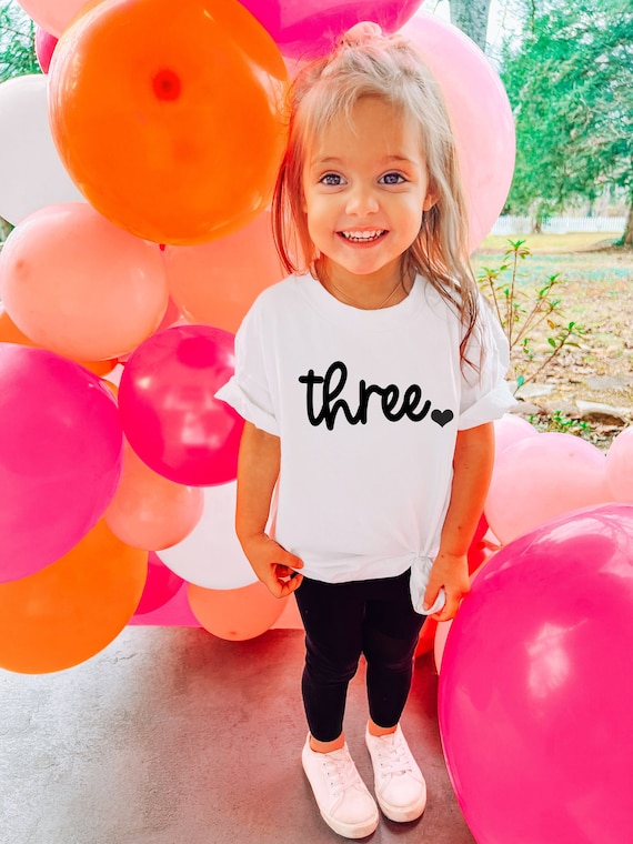 Girls Birthday Shirt - 3rd Birthday - 3rd Birthday Outfit - Choose ANY AGE