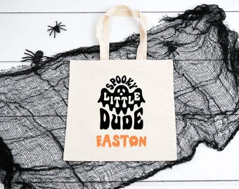 Personalized Ghost Trick or Treat Bag: Halloween Candy Bag for Kids