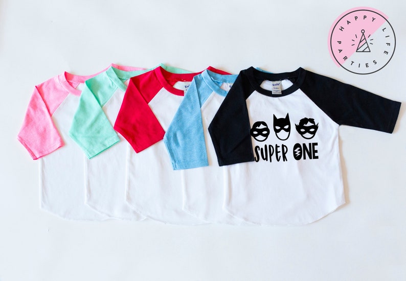 superhero first birthday shirt