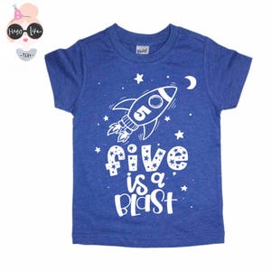 Birthday Shirts for Boys Space Birthday Shirt Five - Etsy