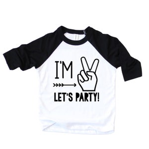 Im Two Lets Party Shirt Boys 2nd Birthday Outfit Second Birthday Boy Party Gift Original Lets Party image 3