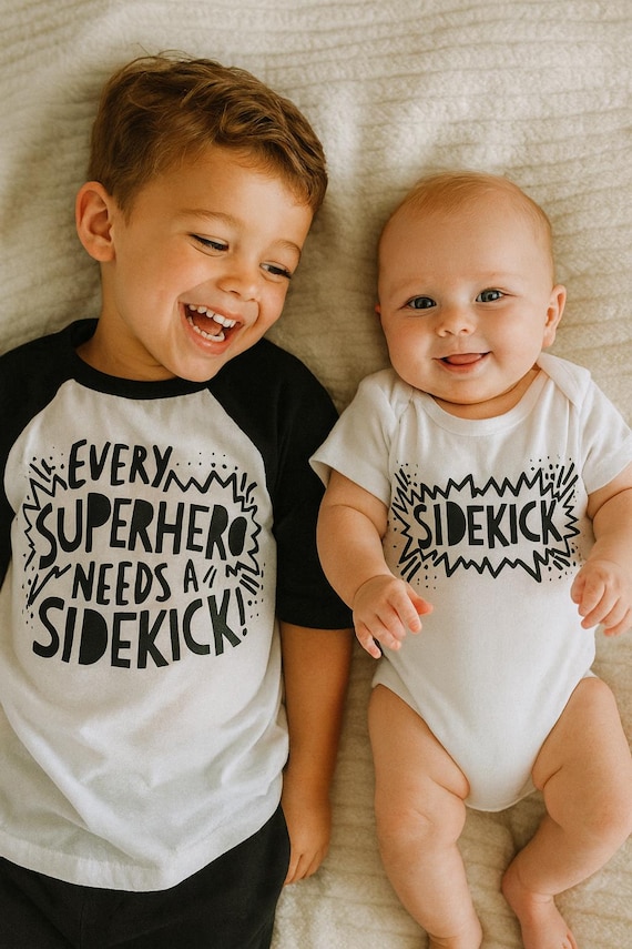 Big Brother Shirt - Big Brother Announcement Shirt - Superhero Shirt- Superhero Sidekick - Big Bro Little Bro Matching