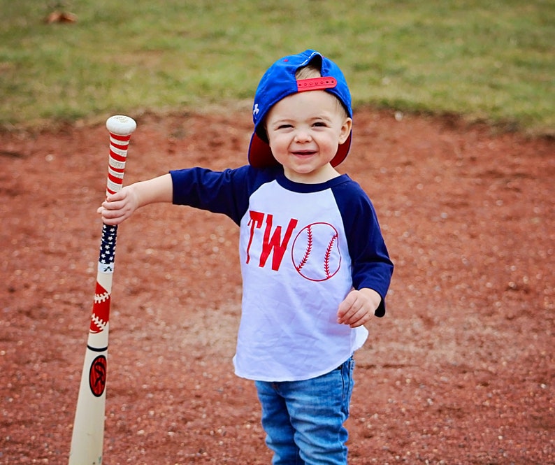 2nd Birthday Baseball Shirt Baseball 2nd Birthday 2nd Birthday Shirt Baseball Birthday Shirt Sports Birthday 2nd Baseball Party image 4