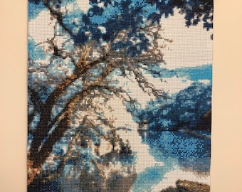 Finished Diamond Painting - Trees on the River