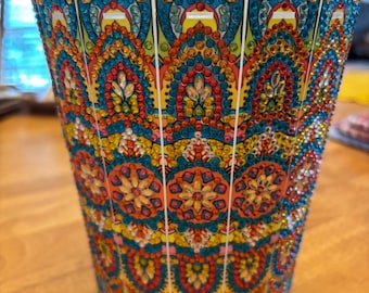 Vase- diamond painted