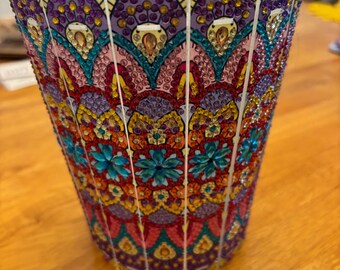 Vase- diamond painted