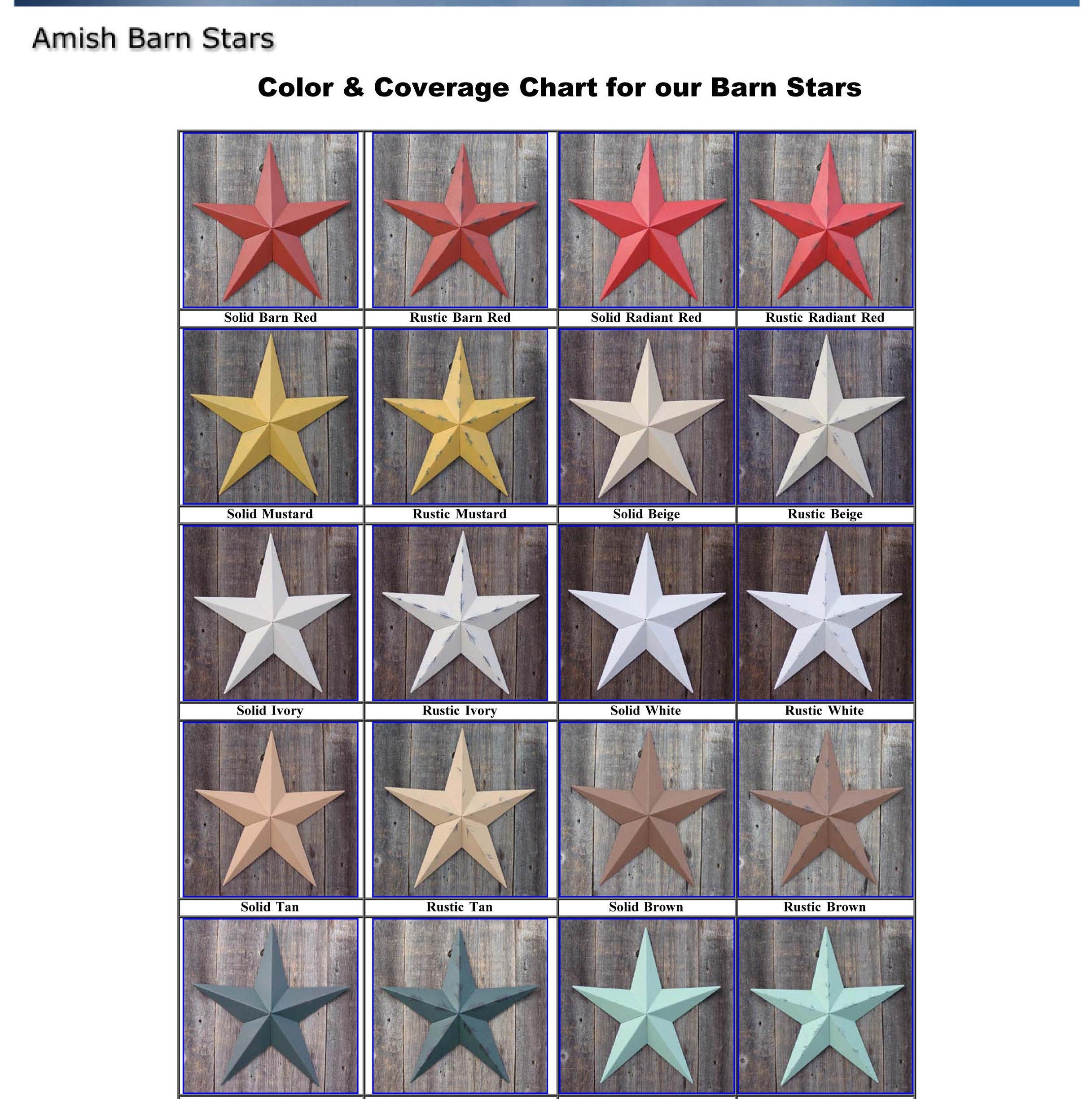 Best Rustic Genuine Amish Quality Primitive 12 inch Barn Star USA Made MUSTARD 