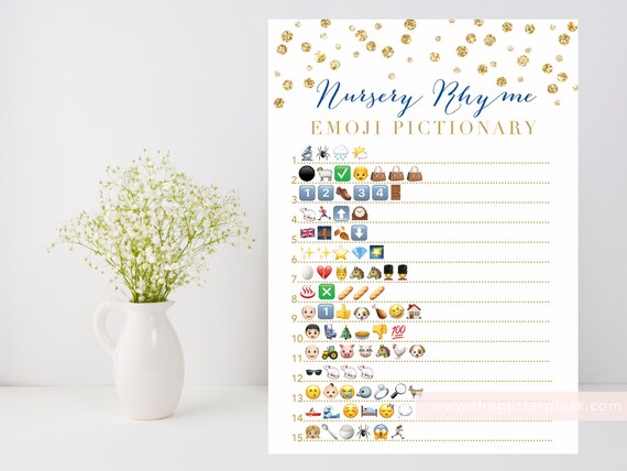 Emoji Nursery Rhyme Printable Game