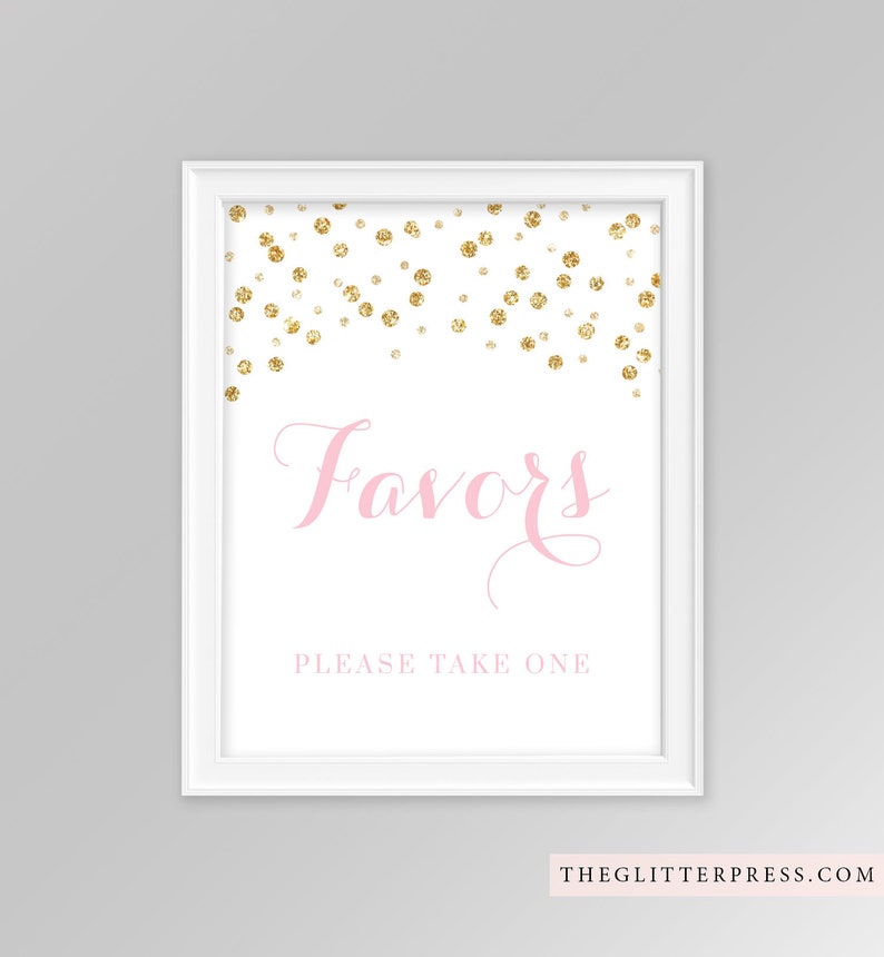 Printable Bridal Baby Shower Favors Please Take One Sign 8x10 - Etsy
