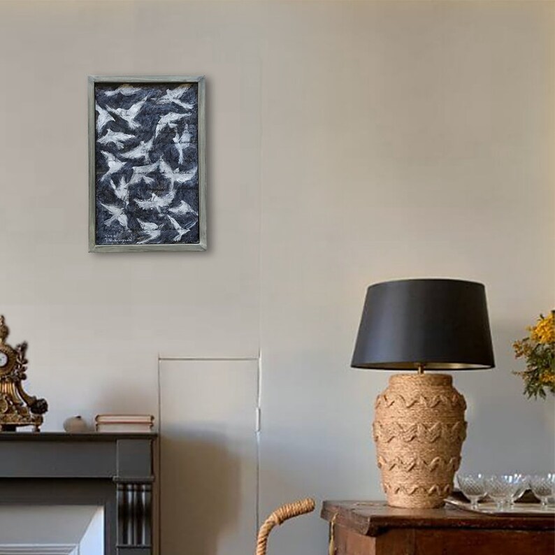 Original Mixed Media Poetry and Birds With Etsy