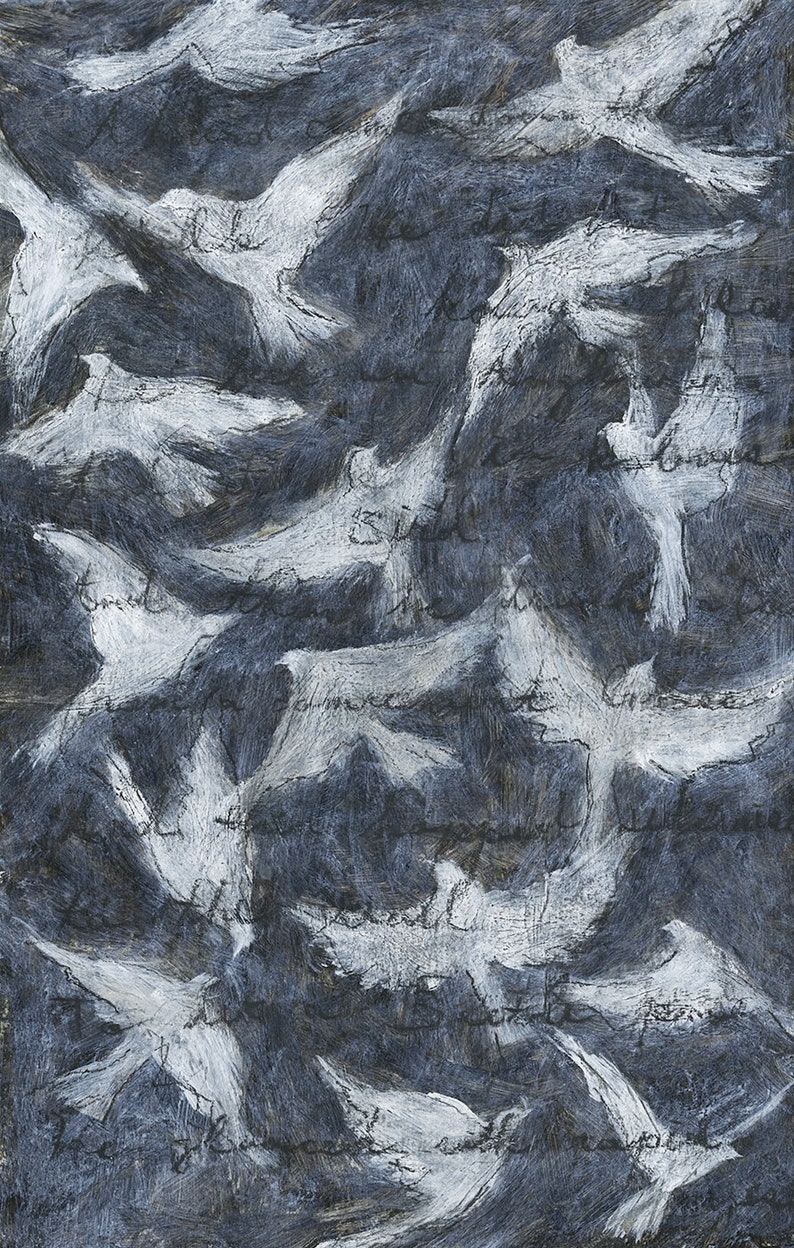 Original Mixed Media Poetry and Birds With Etsy