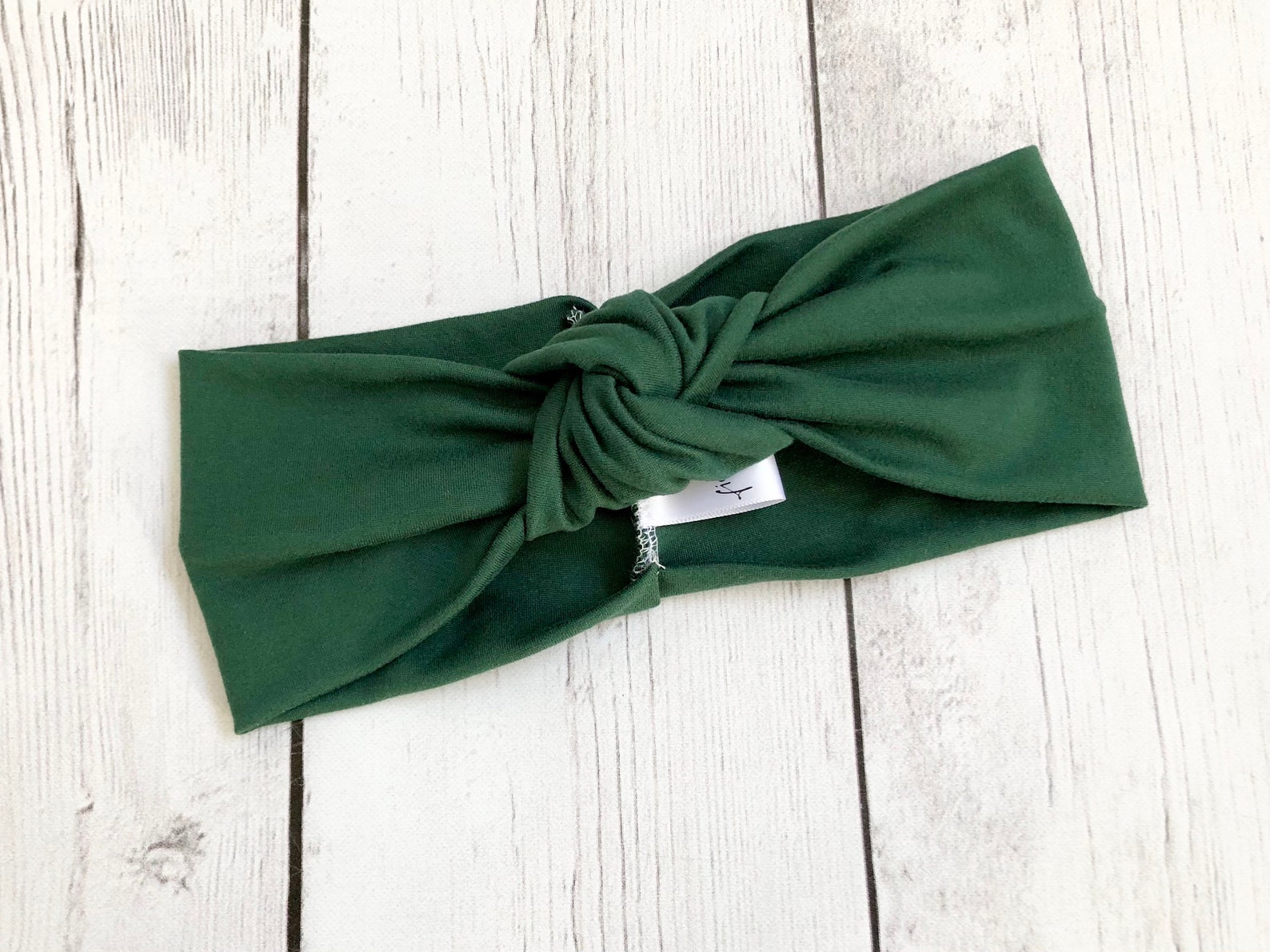 Hunter Green Headwrap Green Headband Knot Turban Topknot Etsy