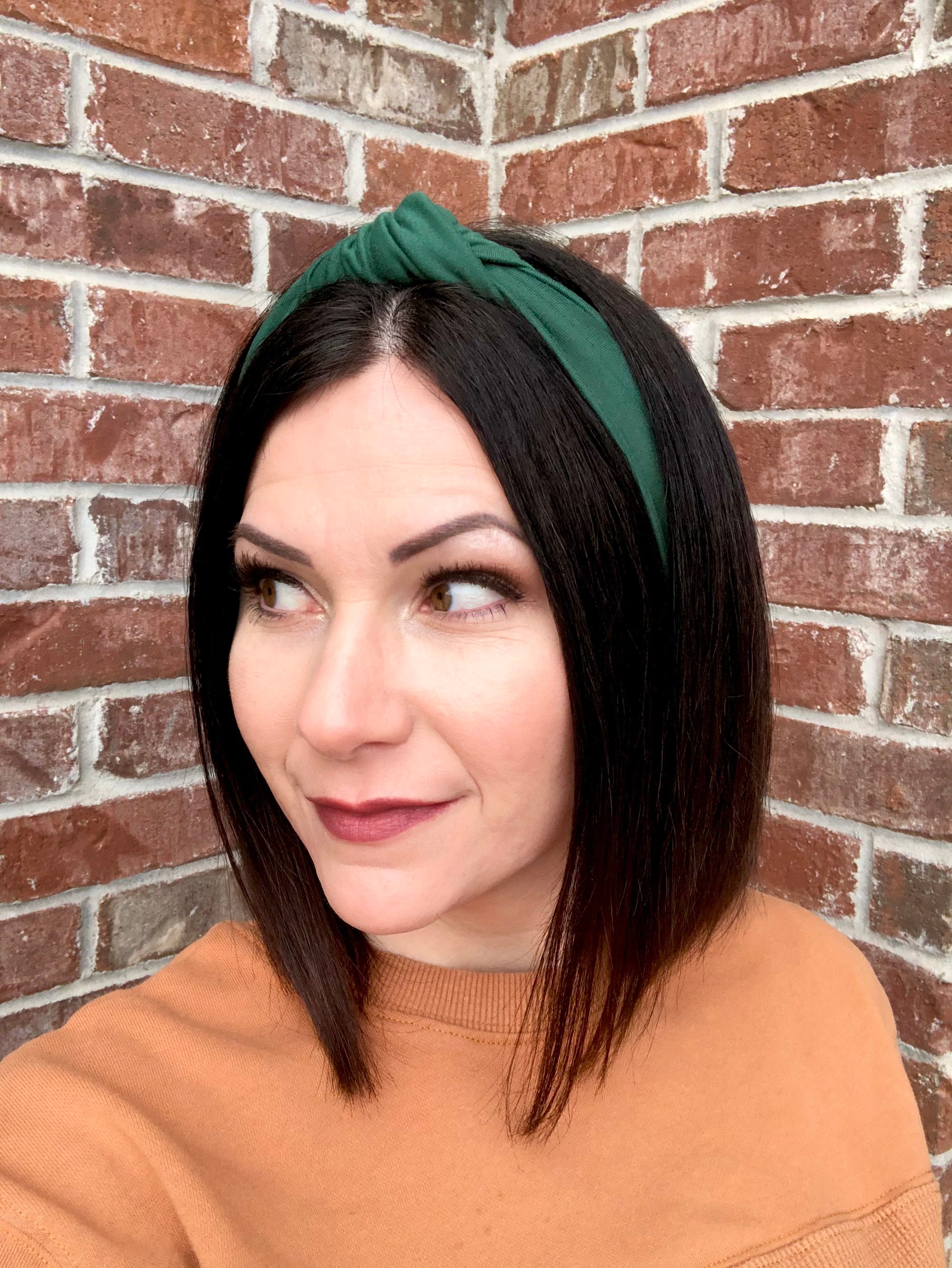 Hunter Green Headwrap Green Headband Knot Turban Topknot Etsy