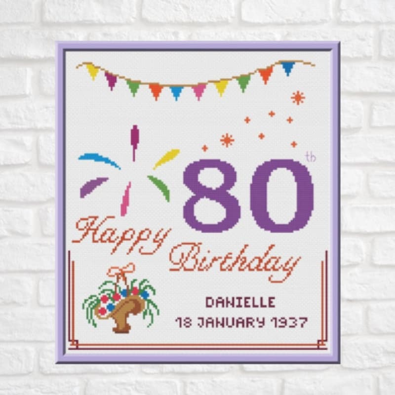 80th Birthday Cross Stitch Etsy 80th-birthday-cross-stitch-etsy