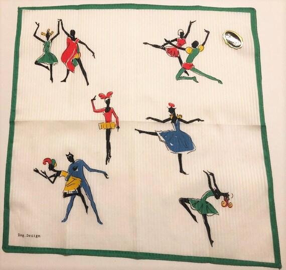 Vintage Unused Hankie with Ballet Dancers