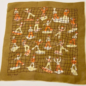 Vintage Designer Tammis Keefe "Sailors" Hankie