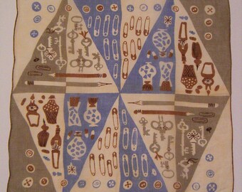 Vintage Designer Tammis Keefe Hankie