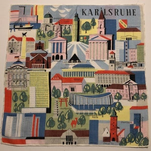 Vintage Mid Century Karlsruhe Hankie