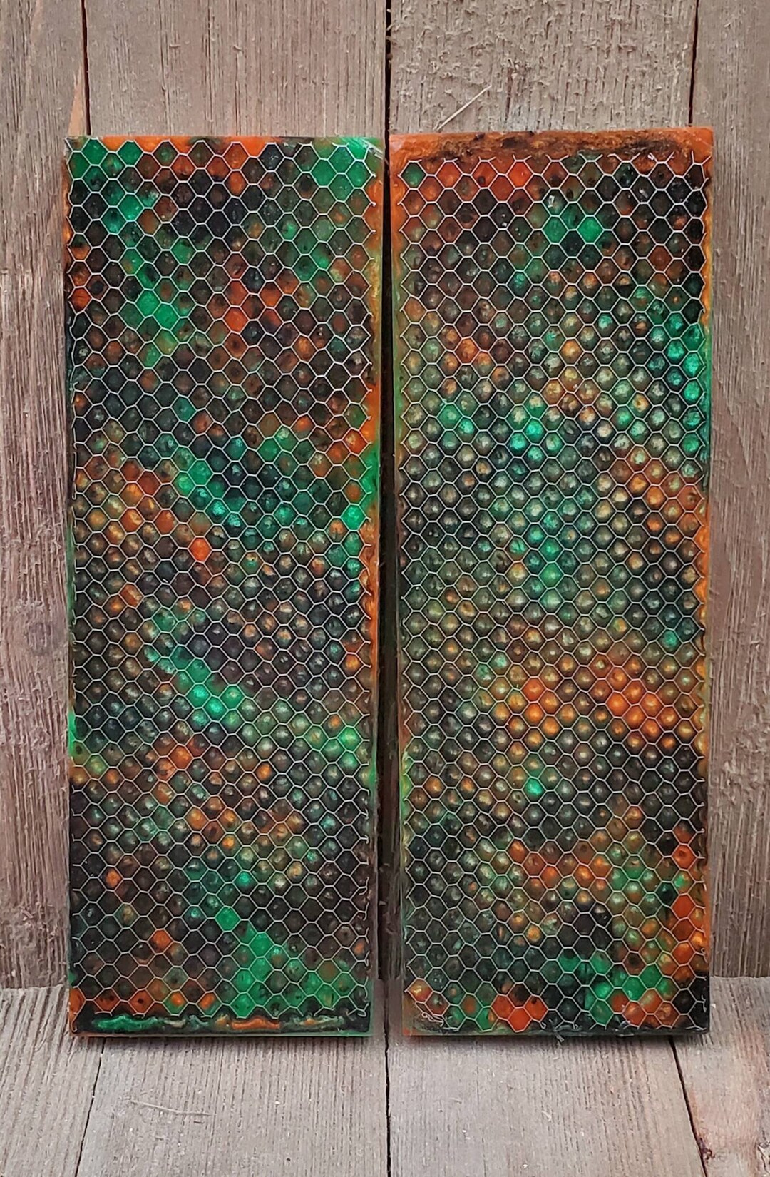 Aluminum Knife Scales Blaze Orange/ Green/ Pearl Etsy