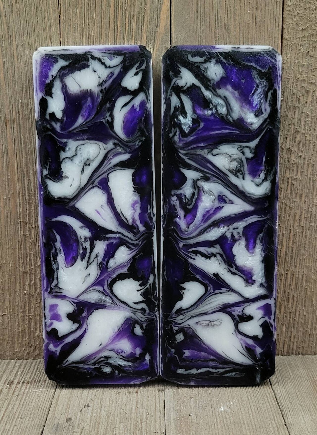 Resin Knife Scales Purple White and Black. Knife Making Resin Etsy