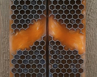 Aluminum Honeycomb and Urethane Resin Custom Knife Scales #22252