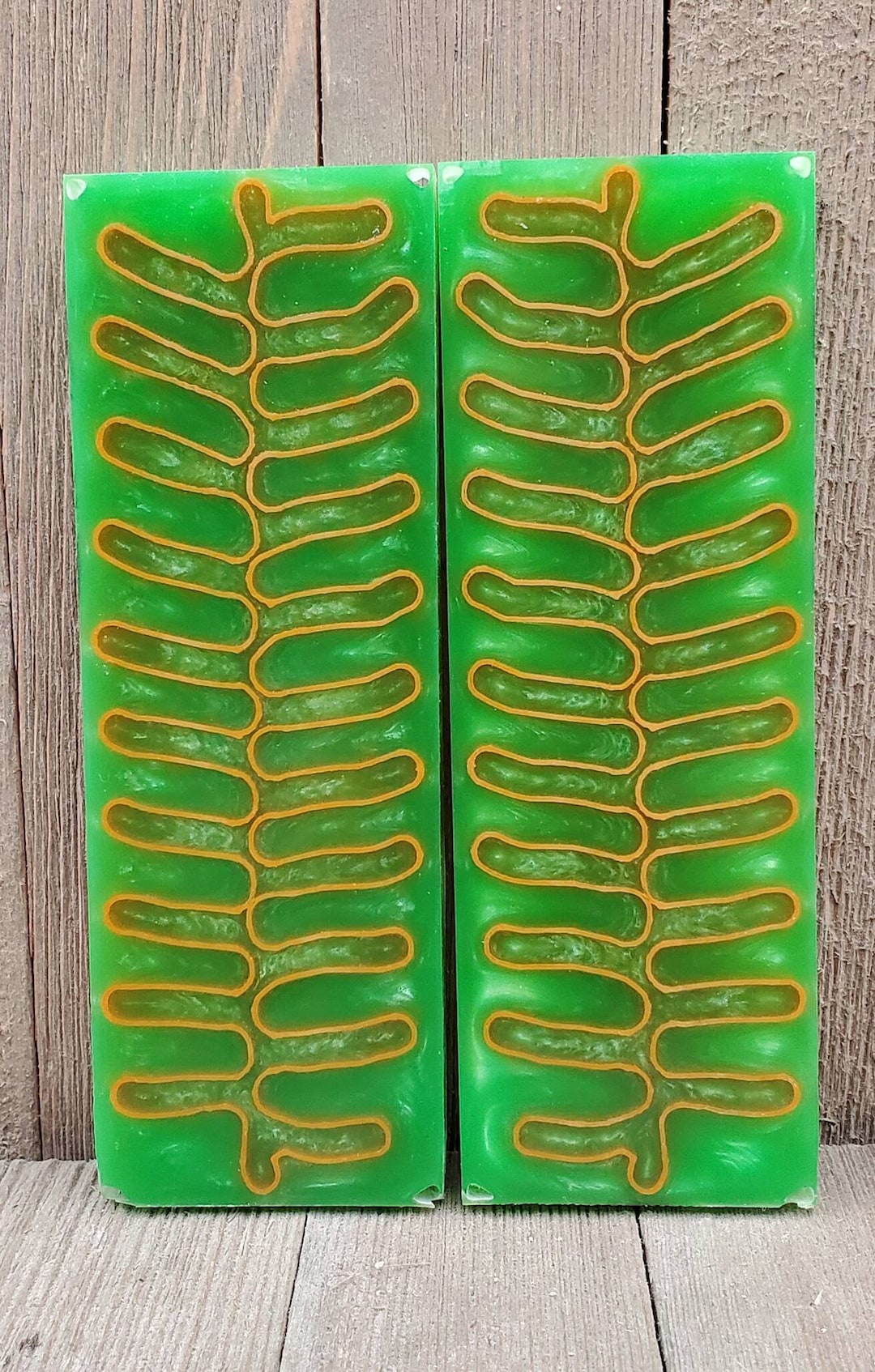 3D Printed Knife Scale Design in Lime Green Knife Handle Scale Etsy