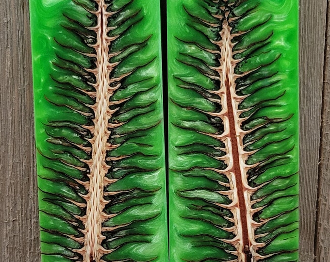Pinecone Knife Scales Green Tea. Knife Making Resin Handle Material Etsy