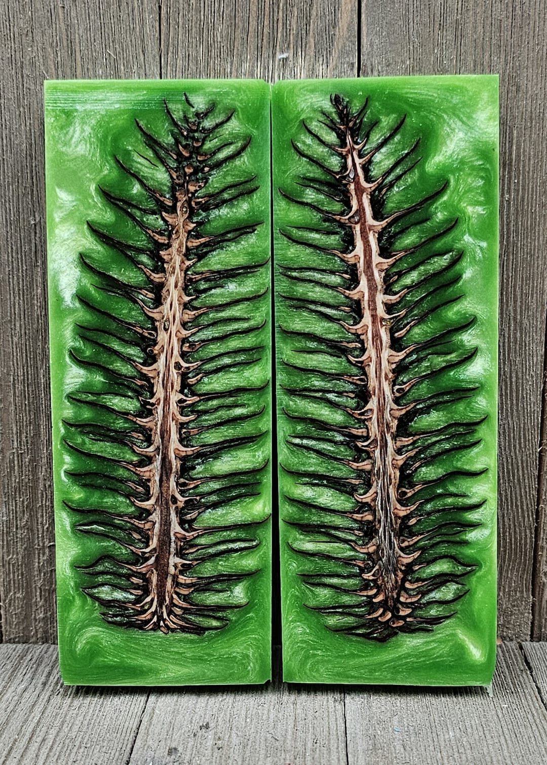 Pinecone Knife Scales Green Apple Knife Handle Scale Knifemaking