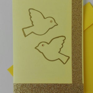 Postkarte Grußkarte Glückwunschkarte Postkarte handgemacht VÖGEL, 4 Varianten