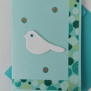 Postkarte Grußkarte Glückwunschkarte handgemacht mit Vogel - Motiv, 4 Varianten