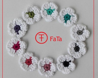 3.5cm crochet blossom crochet flowers patch cotton