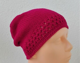 Merino Mütze für Mädchen, in pink